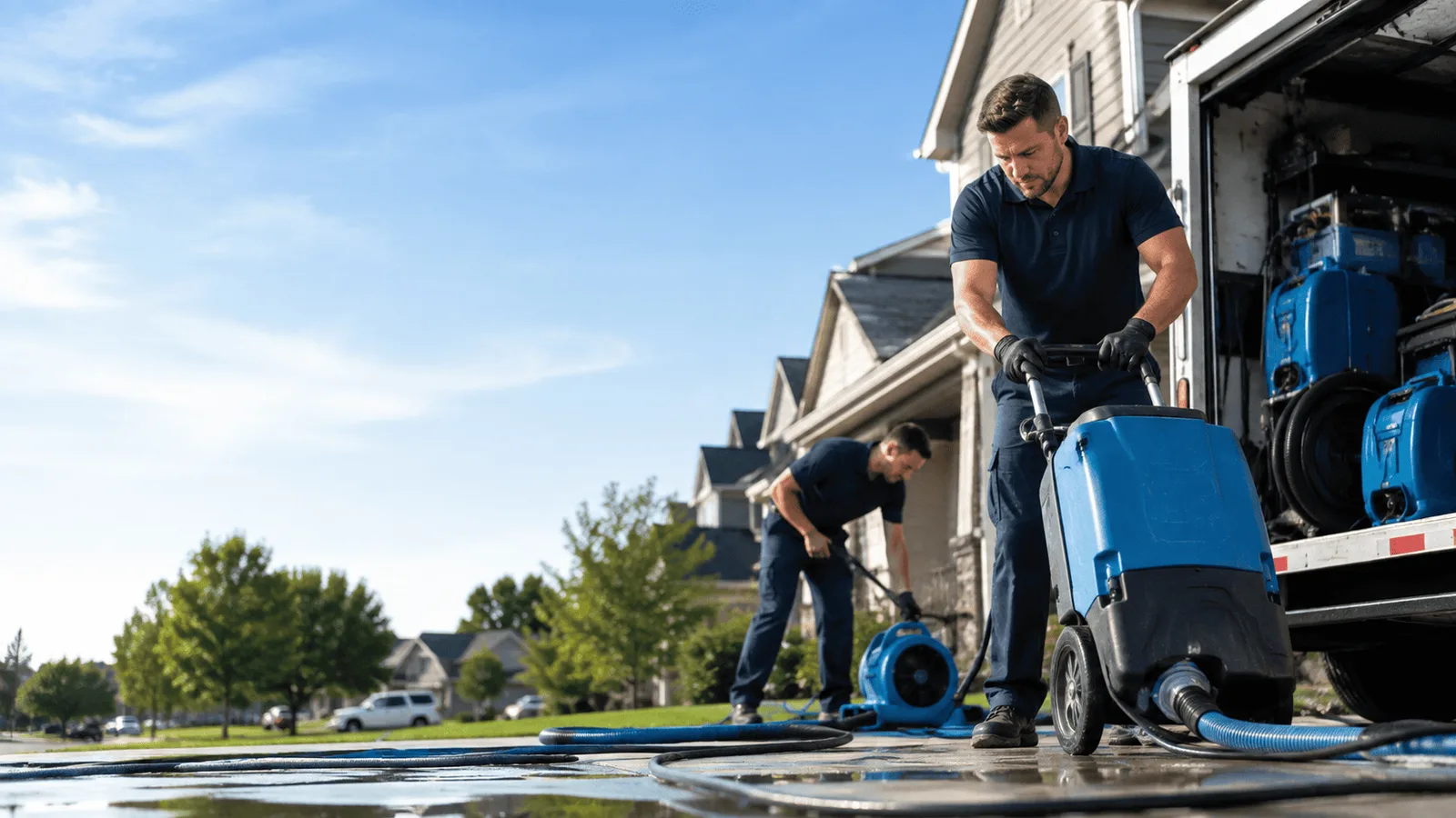 Dehumidification being performed in Slanesville, WV